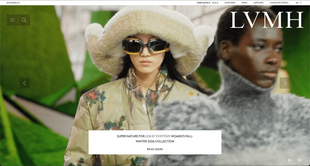 Capture LVMH.COM